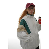 Unisex Jacket Vintage Loose Lapel Mechanical Style Hooded Sports Jacket